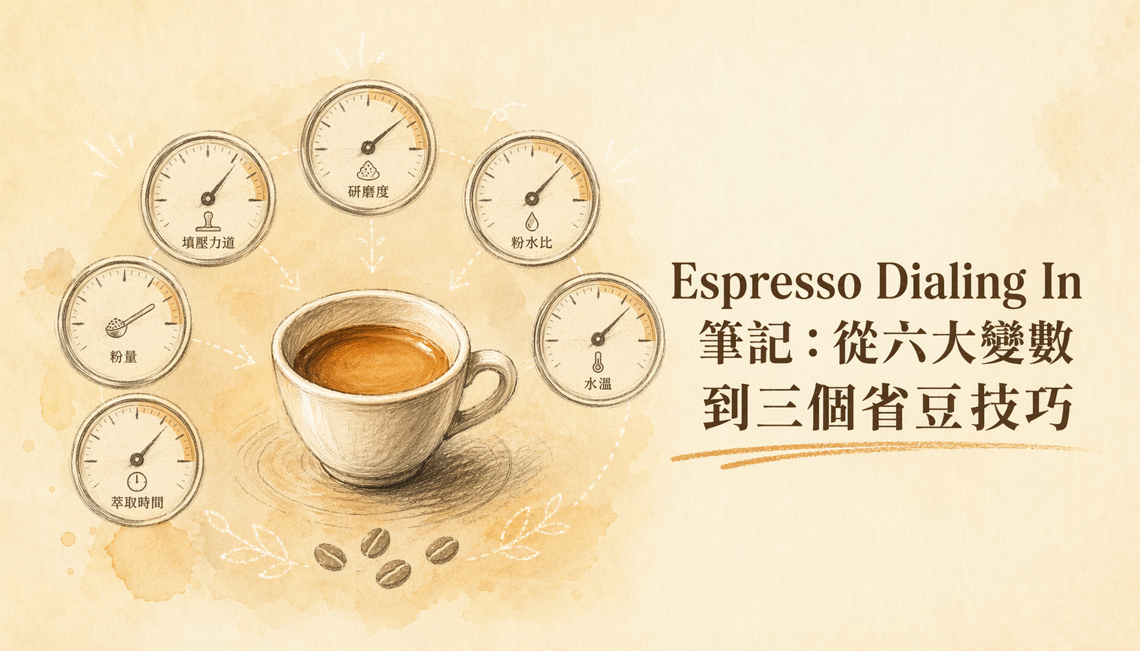 Espresso Dialing In 筆記：從六大變數到三個省豆技巧