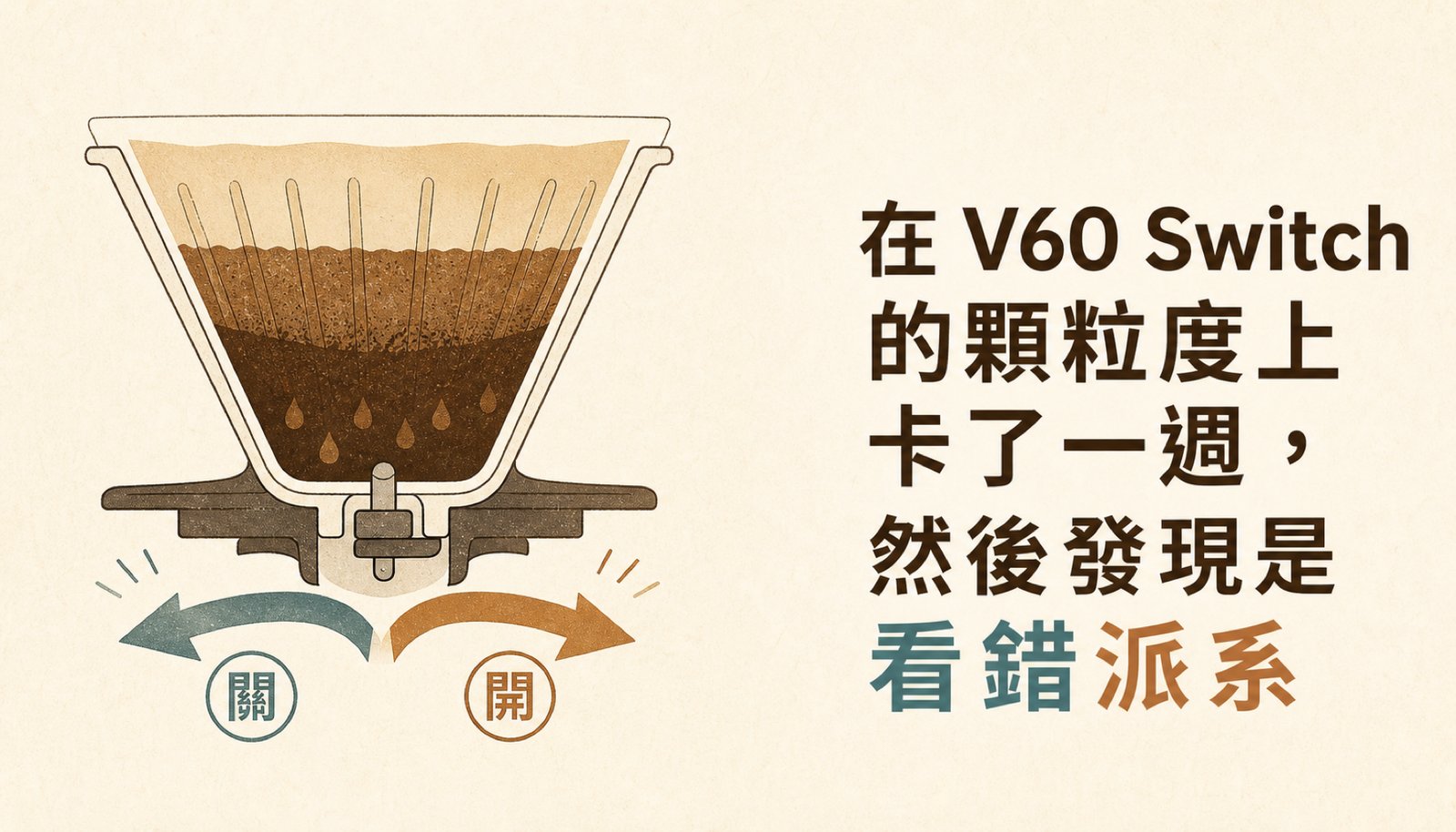 在 V60 Switch 的顆粒度上卡了一週，然後發現是看錯派系